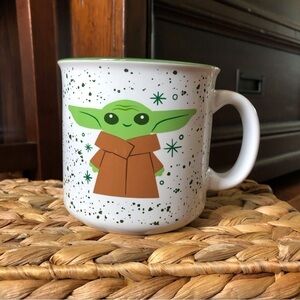 Star Wars baby Yoda “May the Force be With You” ceramic camper style mug